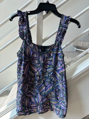 MARC BY MARC JACOBS 100% Silk Ruffle Strap Tank Top — Size XS/S